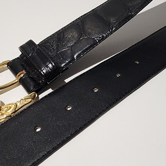 Vintage x Toledano Queen Victoria Black Leather Belt - Picture 5 of 11